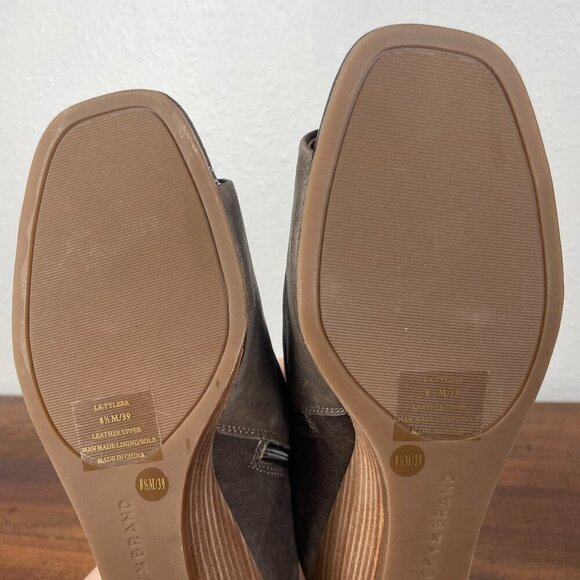 NEW Lucky Brand Tylera Size: 8.5 Leather Wedge Open Toe Bootie - Picture 12 of 13